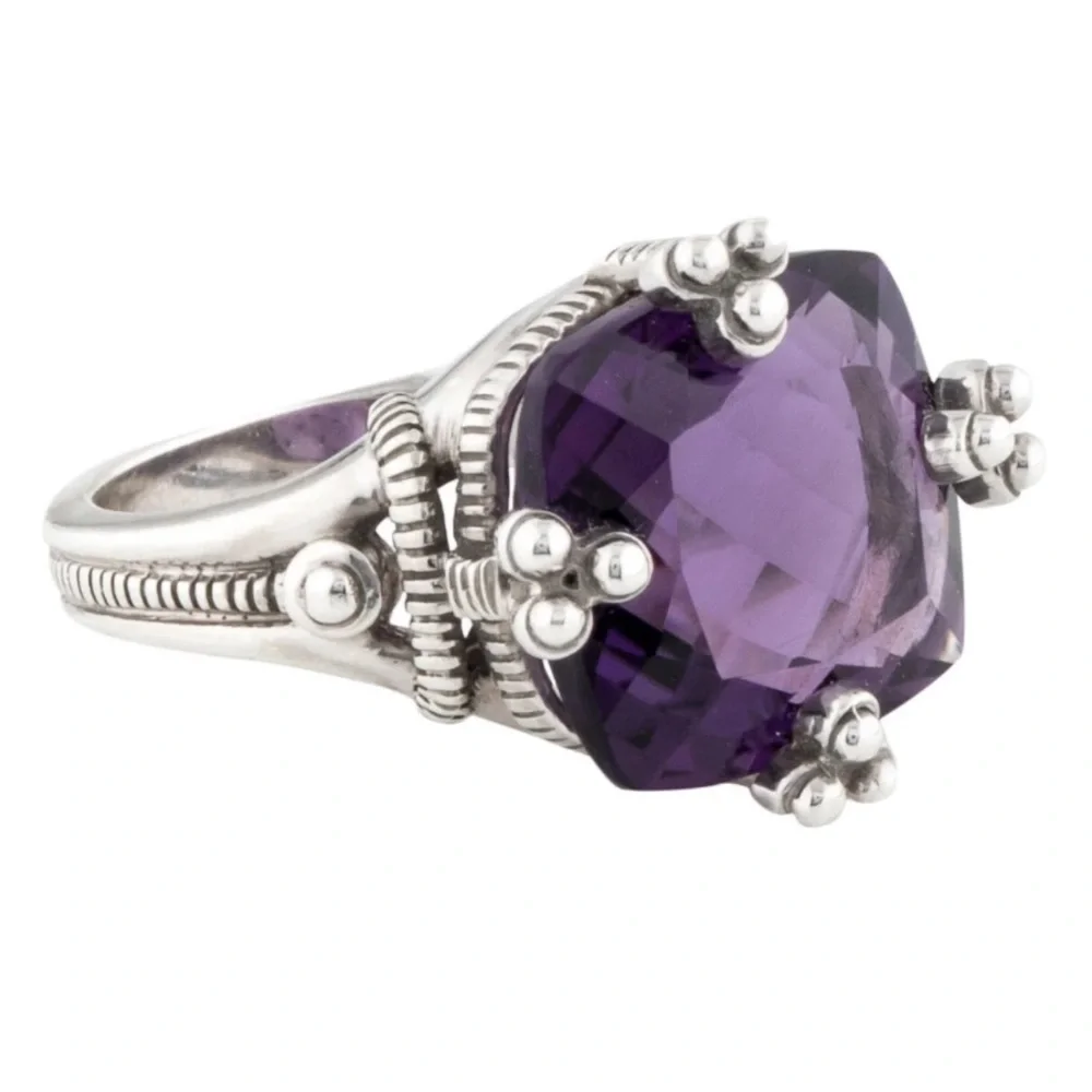 Judith Ripka amethyst Olivia ring. - Picture 1 of 8